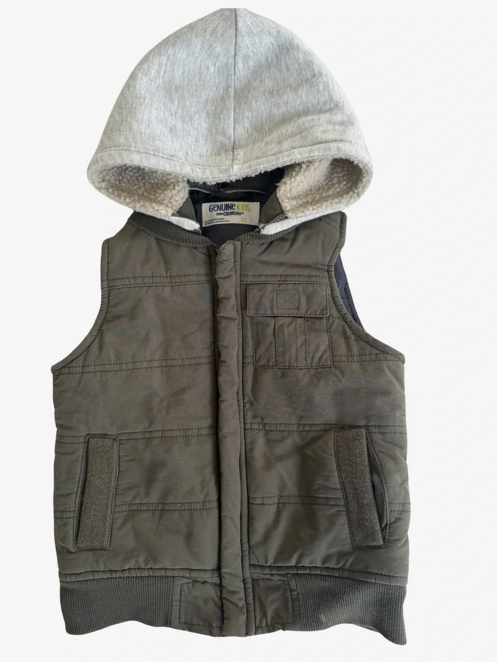 OshKosh B'gosh Olive Quilted Vest for Kids